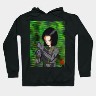 Android 17 as Black Panther Hoodie